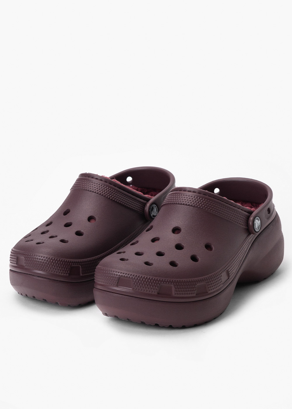 burgundy crocs