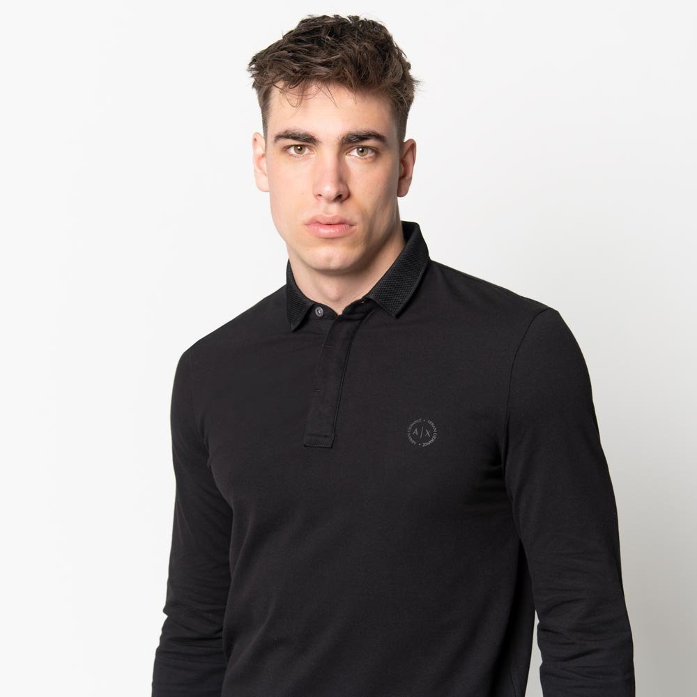 armani exchange long sleeve polo