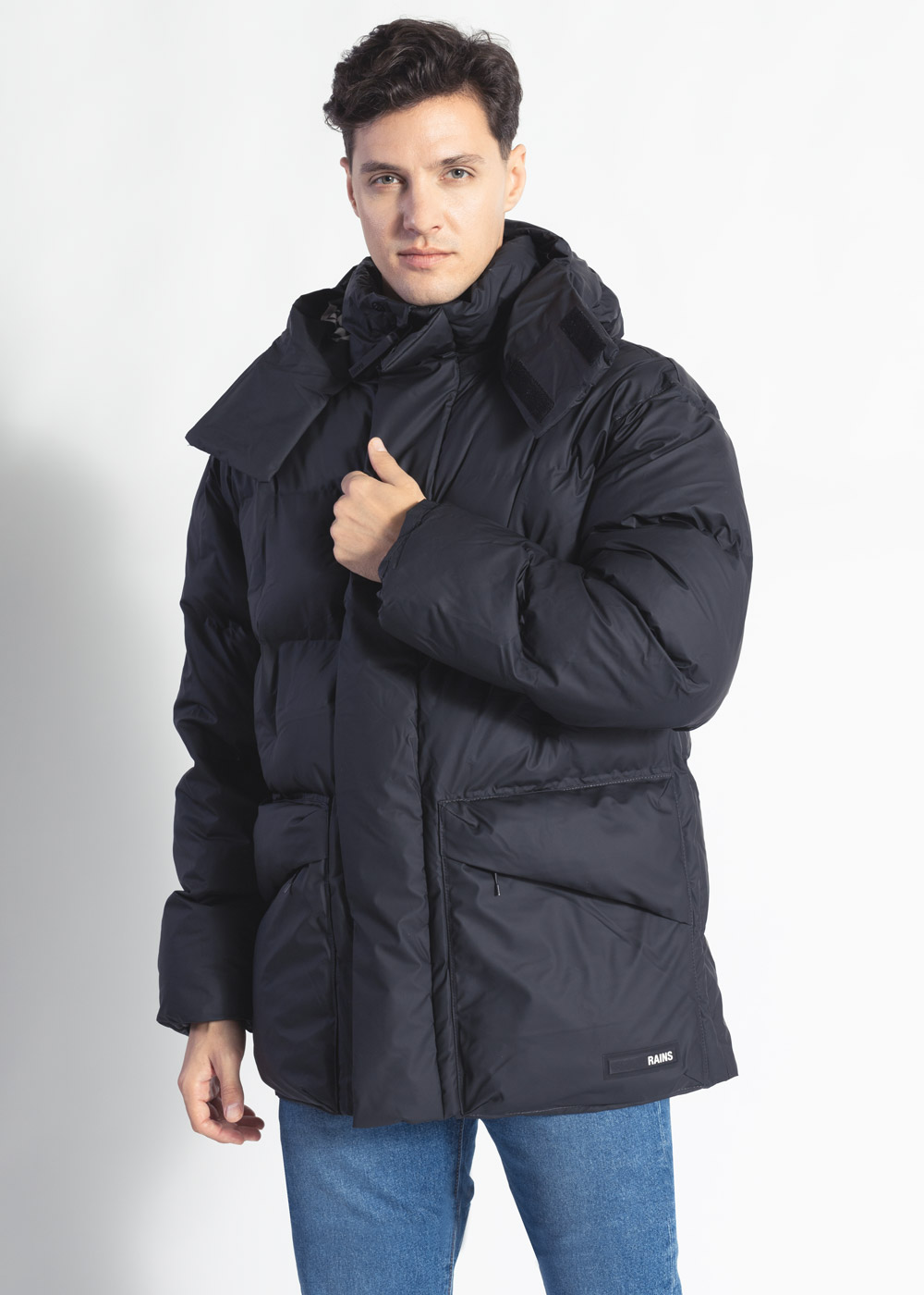 rains block puffer coat