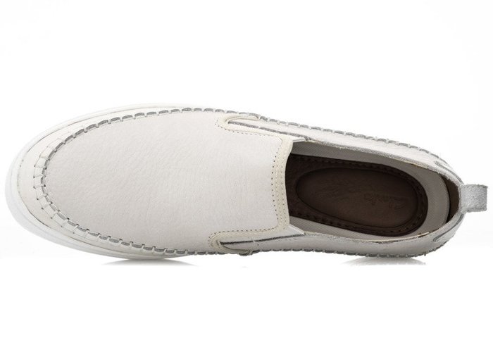 CLARKS Kessell Slip White Leather-261323097