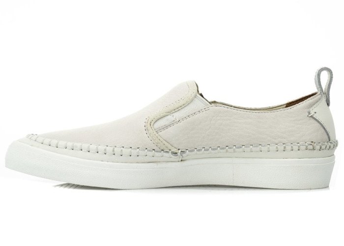 CLARKS Kessell Slip White Leather-261323097