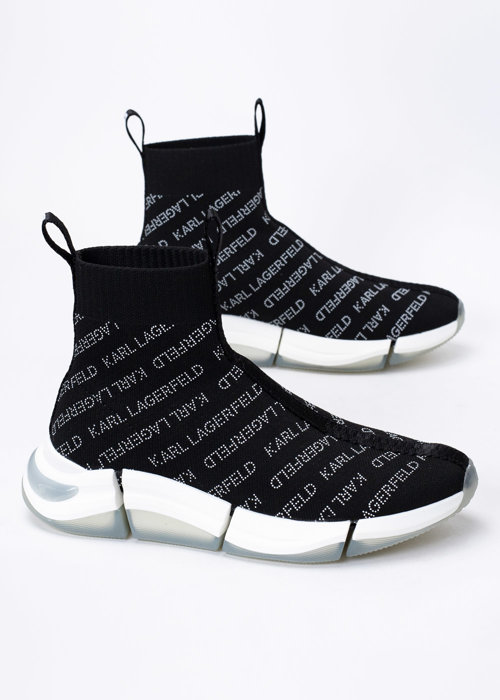 Karl Lagerfeld QUADRA Repeat Logo Knit Boot