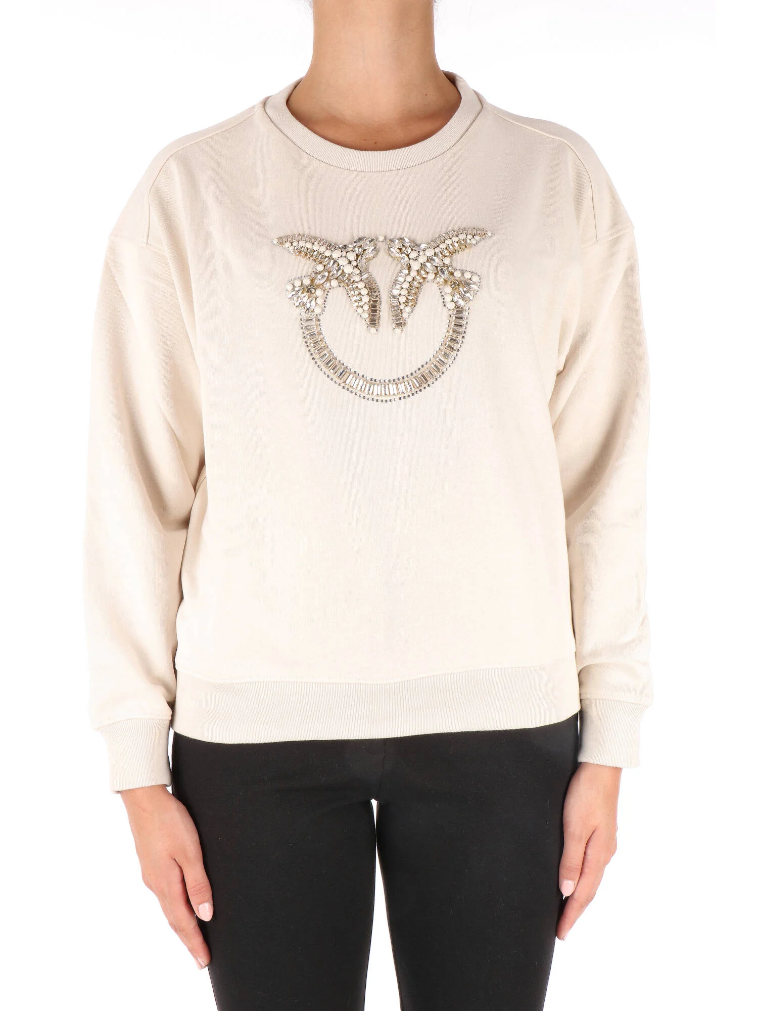 PINKO NELLY MAGLIA FELPA LOGO BIRD R