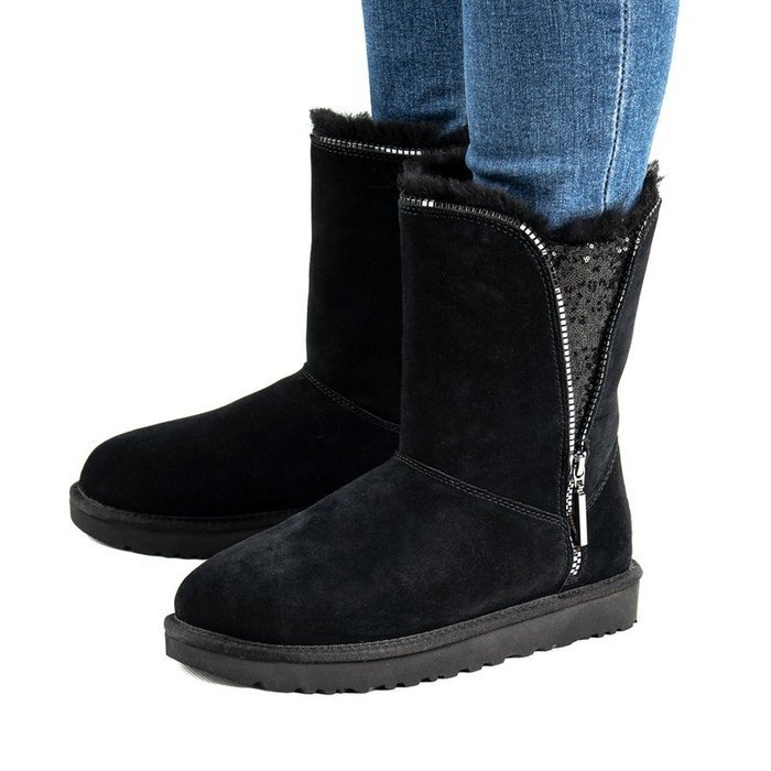 UGG W Classic Zip Boot (1103764-BLK)