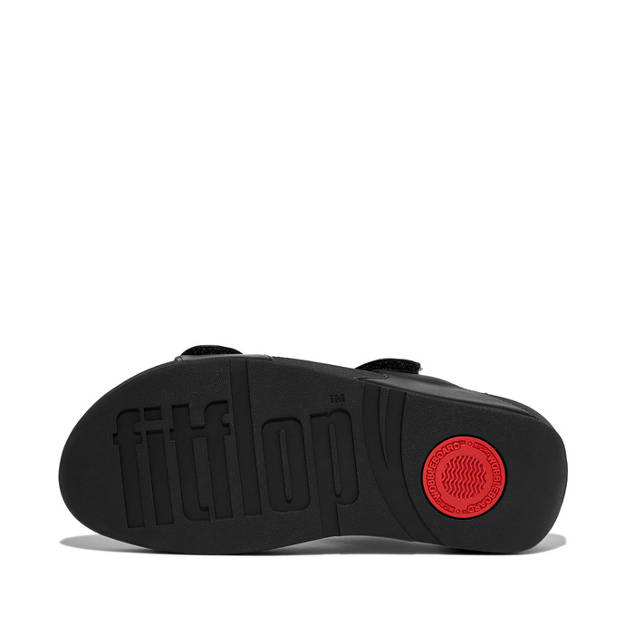 FITFLOP LULU ADJUSTABLE LEATHER SLIDES