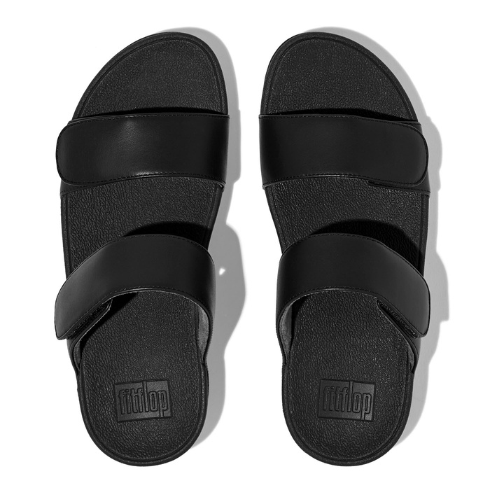 FITFLOP LULU ADJUSTABLE LEATHER SLIDES