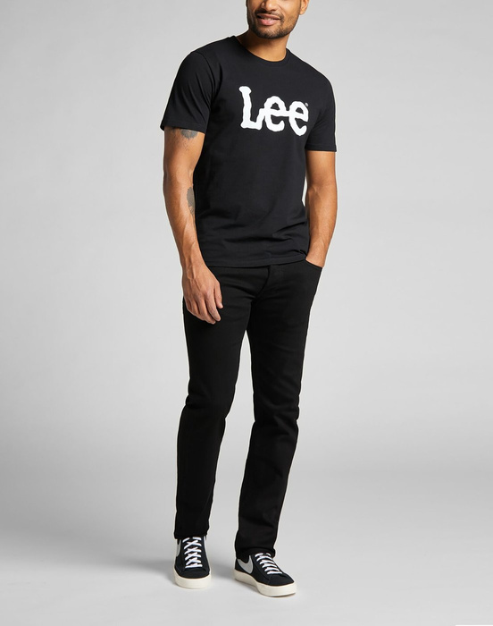 LEE WOBBLY LOGO TEE BLACK 